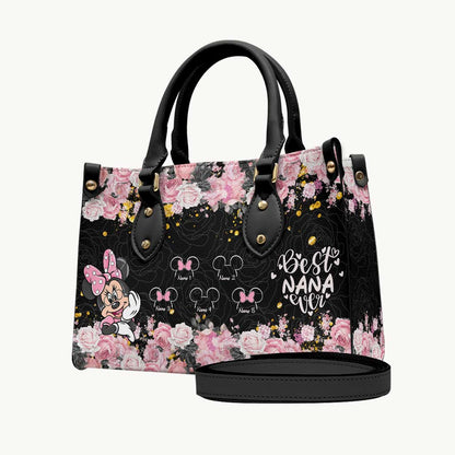 Important Nana Stuff - Personalized Mouse Leather Handbag