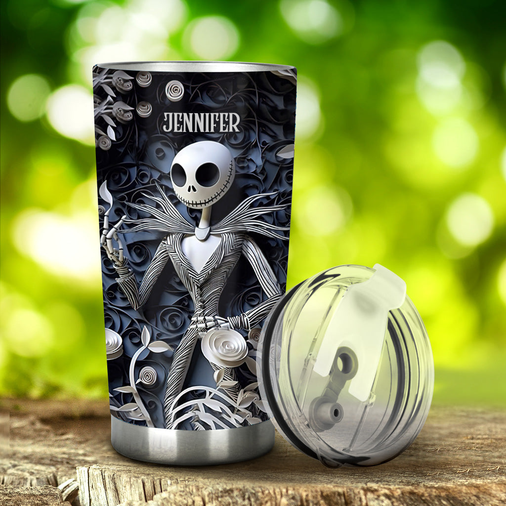 Hello Darkness - Personalized Nightmare Tumbler With 3D Effect Pattern