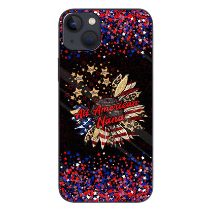 Nana's Flower - Personalized Independence Day Grandma Phone Case