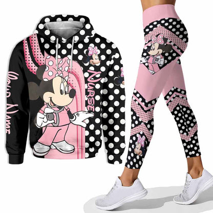Mouse Ears And Nurse - Personalized Hoodie And Leggings