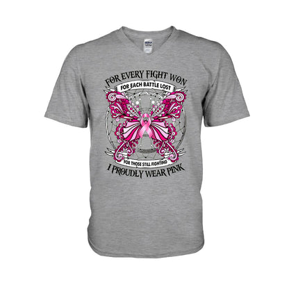 I Proudly Wear Pink - Breast Cancer Awareness T-shirt and Hoodie 102021