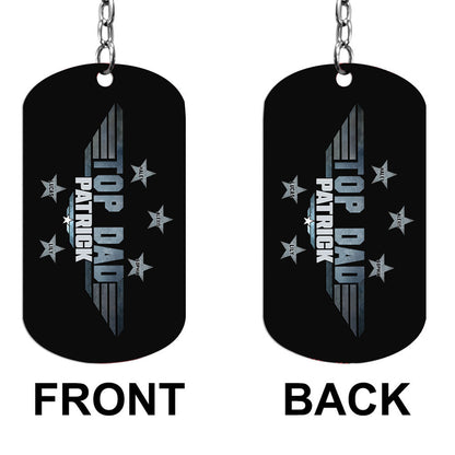 Top Dad - Personalized Stainless Steel Keychain