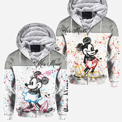 Magical Couple - Personalized Couple Mouse Hoodies
