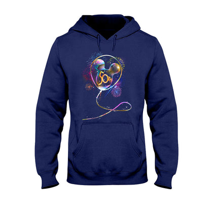 50 Years Mouse Ear Balloon EARidescent - Personalized T-shirt and Hoodie
