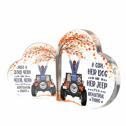 Just A Girl Who Loves Jp And Dogs - Personalized Car Custom Shaped Acrylic Plaque