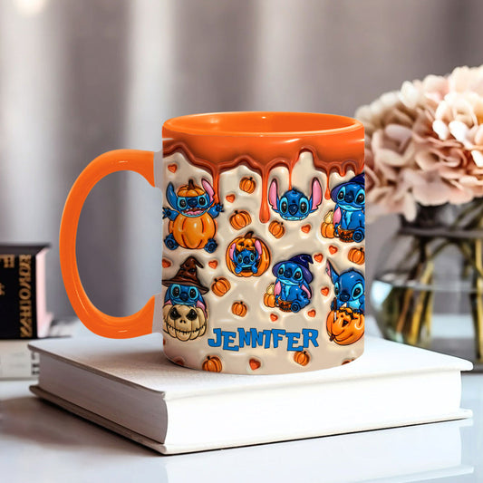 Ohana Orange Halloween Vibe - Personalized Ohana Accent Mug