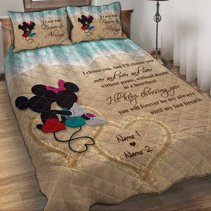 You And Me - Personalized Mouse Quilt Set