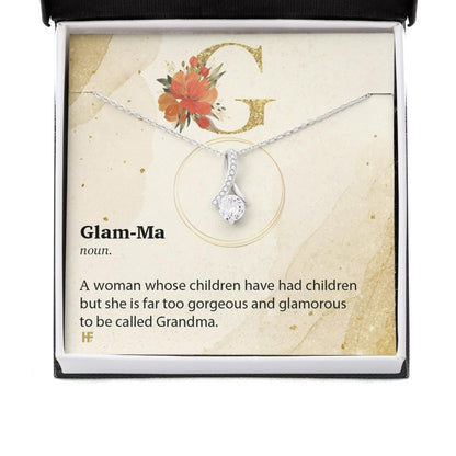 Grandma Definition On Mother's Day - Grandma Petite Ribbon Necklace 0921
