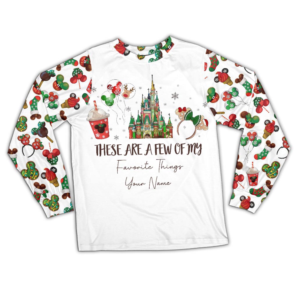These Are A Few Of My Favorite Things - Personalized Christmas Mouse Pajamas Set