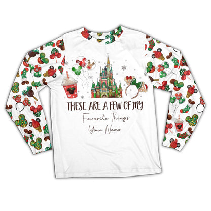 These Are A Few Of My Favorite Things - Personalized Christmas Mouse Pajamas Set