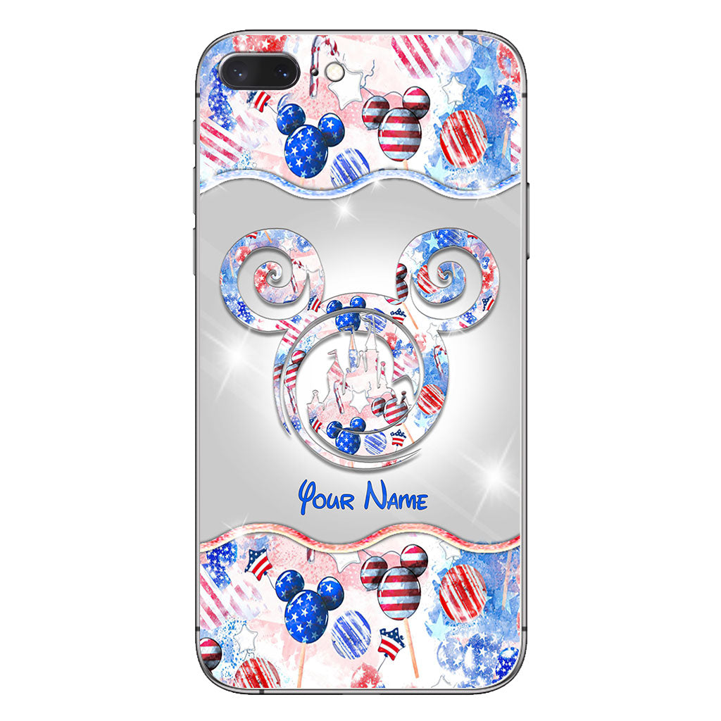 Happy 4th Of July - Personalized Independence Day Mouse Phone Case
