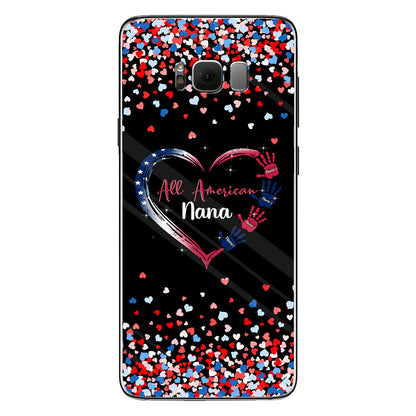Nana's Heart - Personalized Independence Day Grandma Phone Case