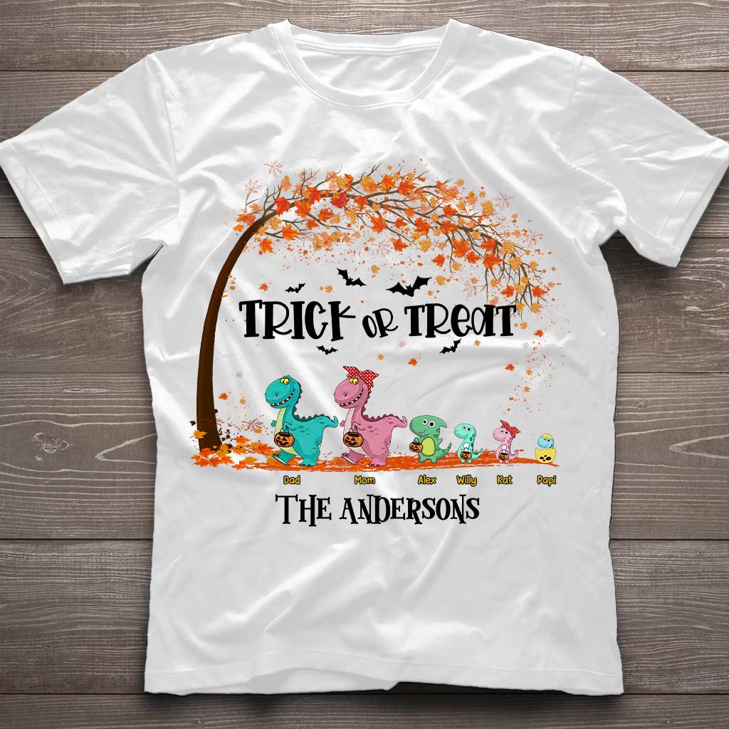 Family Of Dinosaurs - Personalized Halloween Family T-shirt and Hoodie
