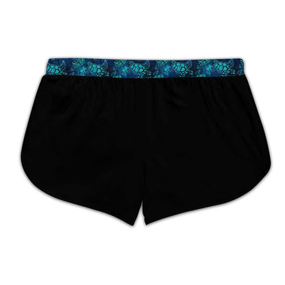 Blue Sea Turtle - Personalized Cross Tank Top and Women Shorts