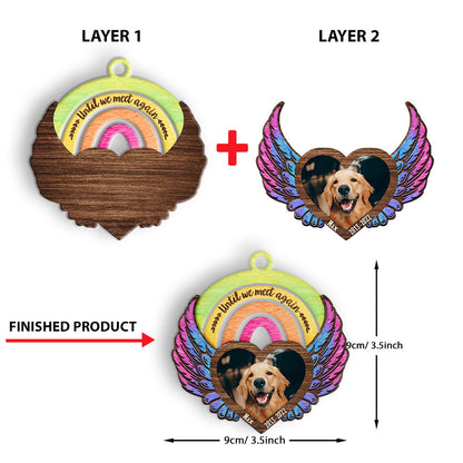 Until We Meet Again - Personalized Christmas Dog Layered Wood Ornament