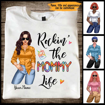 Rockin' The Nana Life - Personalized Grandma T-shirt and Hoodie 0921