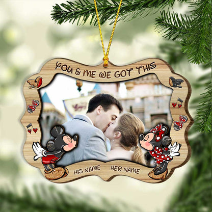 You And Me We Got This - Personalized Christmas Mouse Layered Wood Ornament