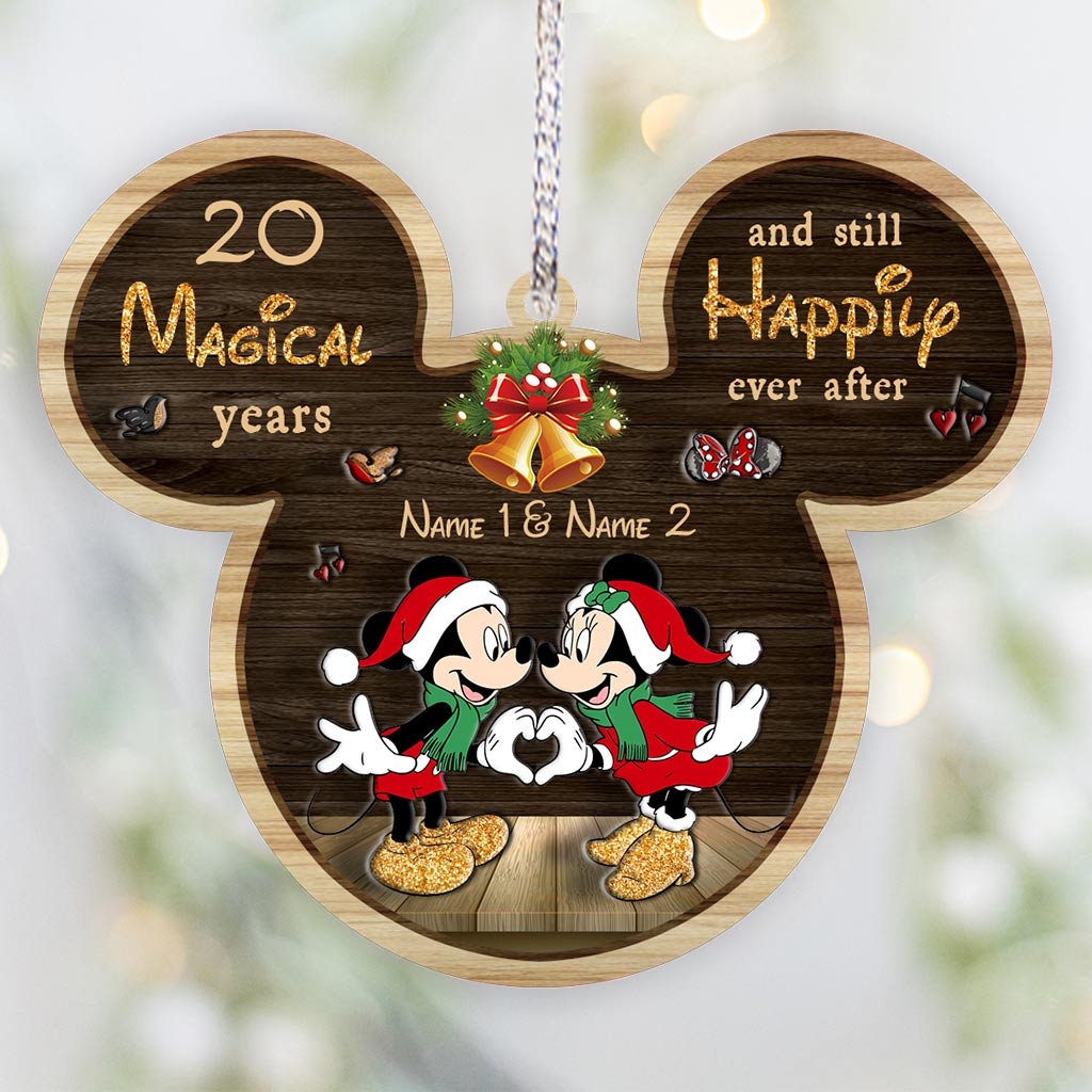Magical Years - Personalized Christmas Mouse Ornament (Printed On Both Sides)
