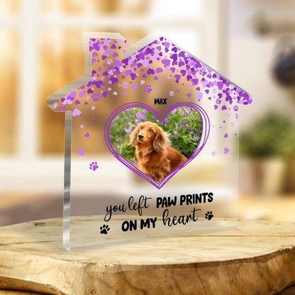 Forever In My Heart - Personalized Dog Custom Shaped Acrylic Plaque