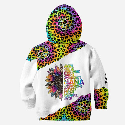 Nana Loving Understanding - Personalized Grandma Hoodie And Leggings