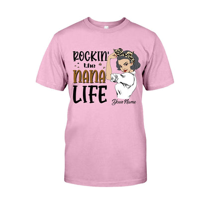 Rocking The Nana Life - Personalized Grandma T-shirt and Hoodie