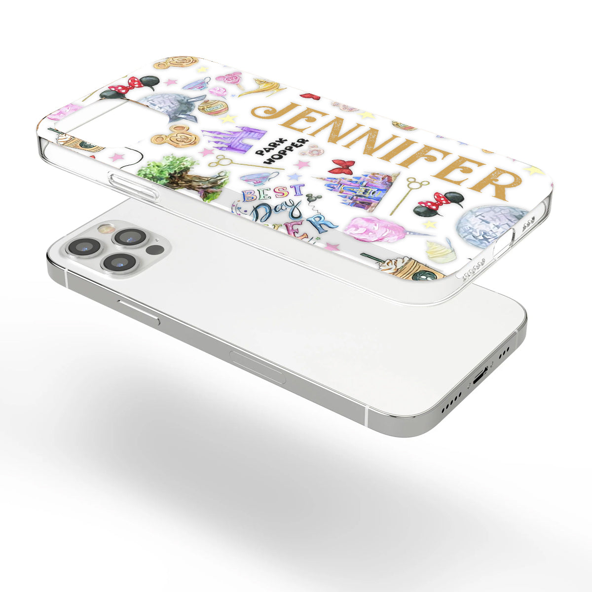 Lovely Mouse Ears - Personalized Mouse Clear Phone Case
