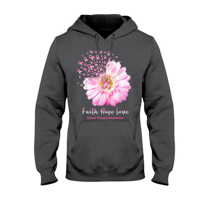 Faith Hope Love Breast Cancer Awareness T-shirt and Hoodie 092021