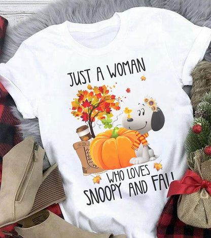 Just A Woman Who Loves Fall T-shirt and Hoodie 0823