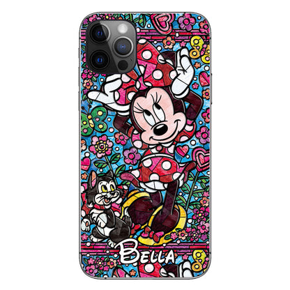 Stained Glass Mouse - Personalized Mouse Phone case