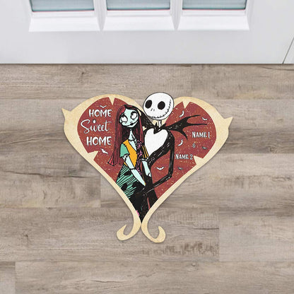 Home Sweet Home - Personalized Nightmare Shaped Doormat
