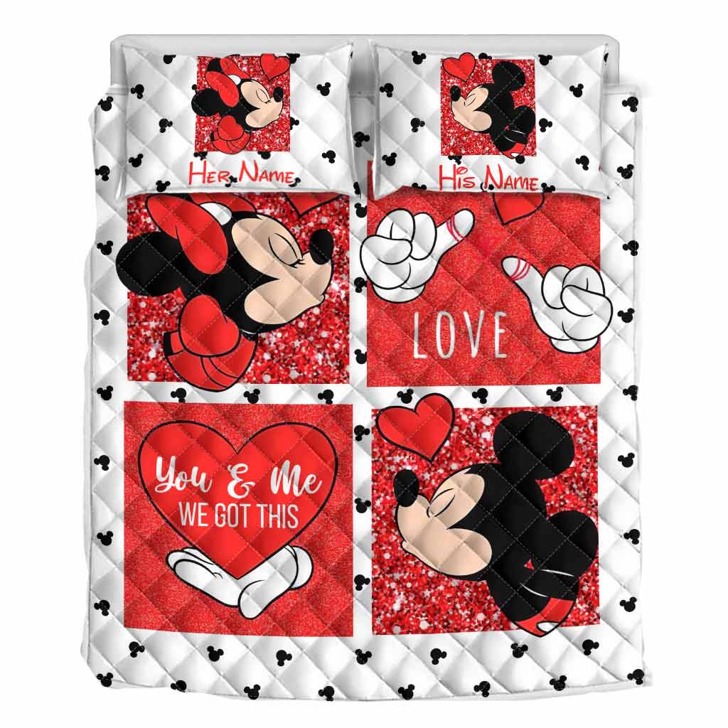 You And Me We Got This - Personalized Mouse Quilt Set