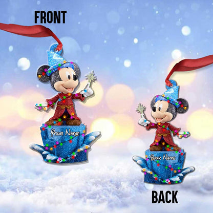 The Magician - Personalized Christmas Mouse Ornament (Printed On Both Sides)
