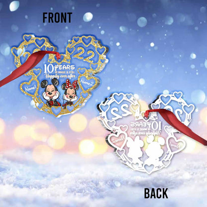 Still Happily Ever After - Personalized Christmas Mouse Transparent Ornament