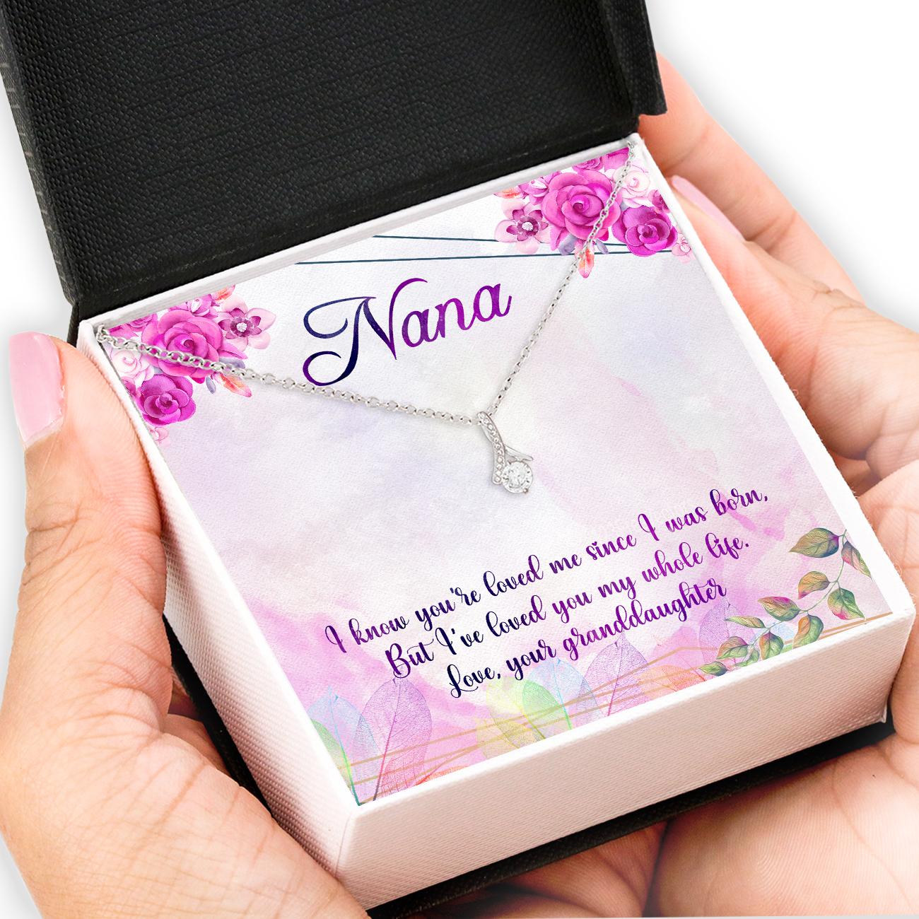 For Grandma Mothers Day - Grandma Petite Ribbon Necklace 0921