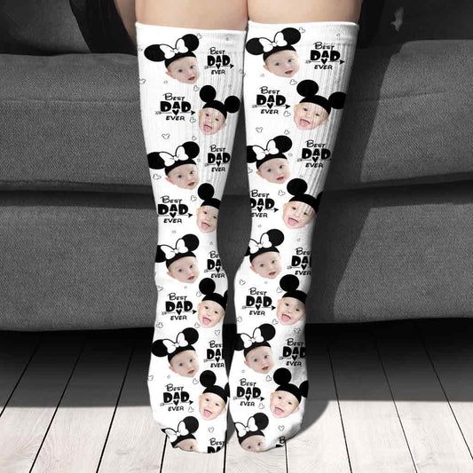 Best Dad Ever - Personalized Mouse Socks