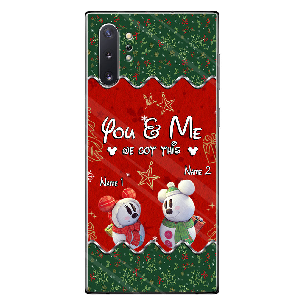 You & Me - Personalized Christmas Mouse Phone Case