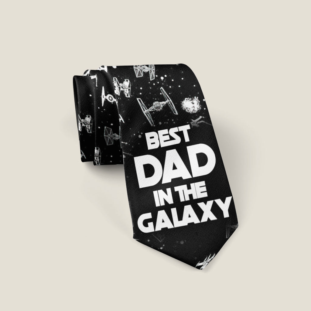 Best Dad In The Galaxy - Personalized The Force Necktie