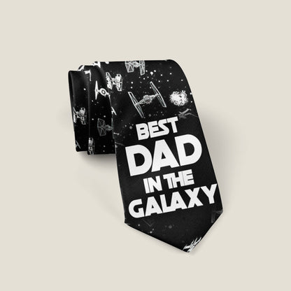 Best Dad In The Galaxy - Personalized The Force Necktie