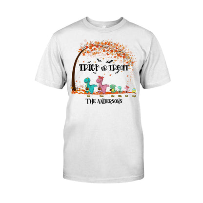 Family Of Dinosaurs - Personalized Halloween Family T-shirt and Hoodie