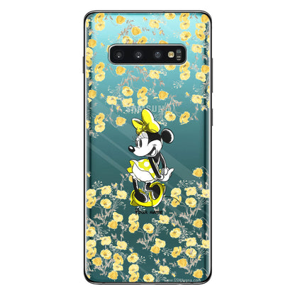 Yellow Floral - Personalized Mouse Clear Phone Case