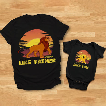 Like Father Like Son - Personalized Mouse T-shirt And Baby Onesie