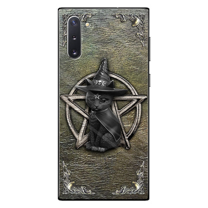 Mystical Witch - Personalized Halloween Black Cat Phone Case With 3D Pattern Print