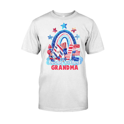 Love Being Called Grandma - Personalized Independence Day T-shirt and Hoodie