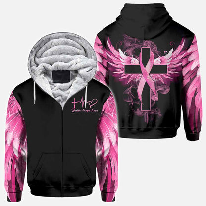 Breast Cancer True Cross Wings Breast Cancer Awareness All Over T-shirt and Hoodie
