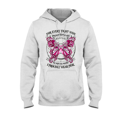 I Proudly Wear Pink - Breast Cancer Awareness T-shirt and Hoodie 102021
