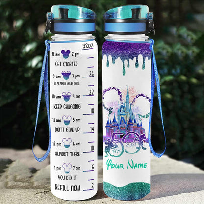50 Years Of Magic - Personalized Mouse Water Tracker Bottle
