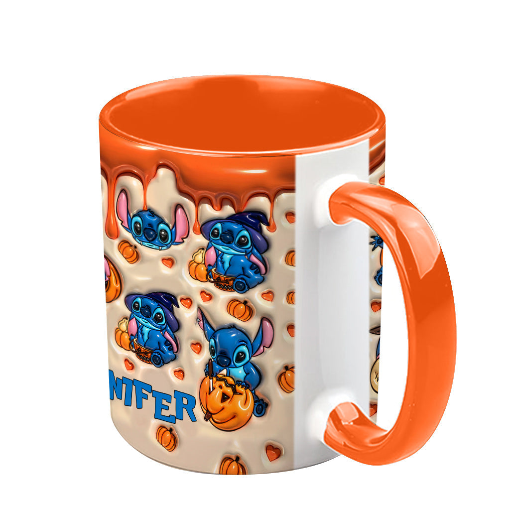 Ohana Orange Halloween Vibe - Personalized Ohana Accent Mug