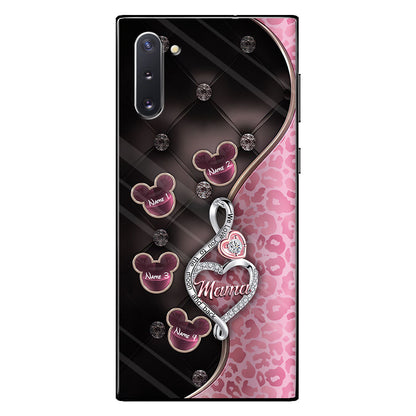 To The Moon And Back Rose Gold - Personalized Mother's Day Mouse Phone Case