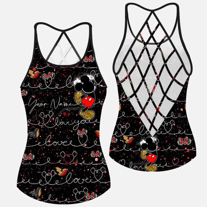 Cute Mouse Ears - Personalized Cross Tank Top