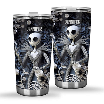 Hello Darkness - Personalized Nightmare Tumbler With 3D Effect Pattern